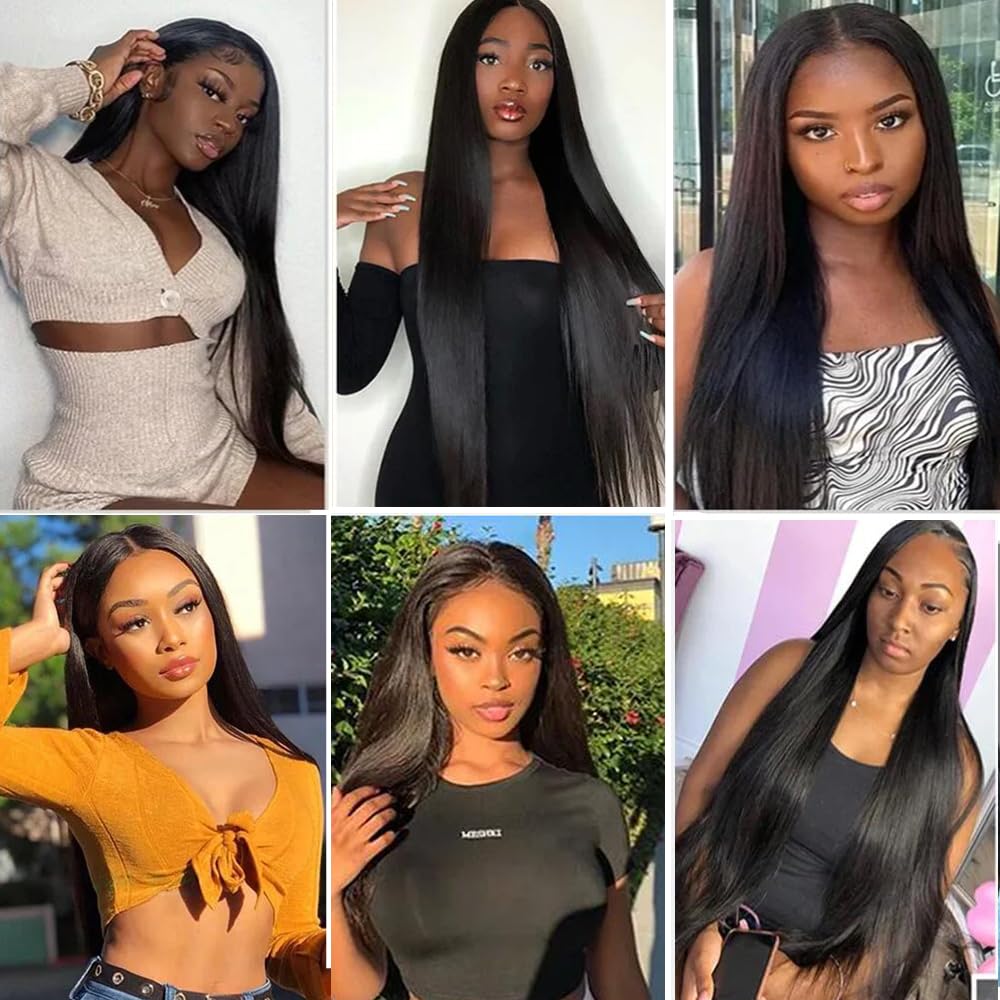 Amazon.com : 14A Brazilian Straight Human Hair Bundles 