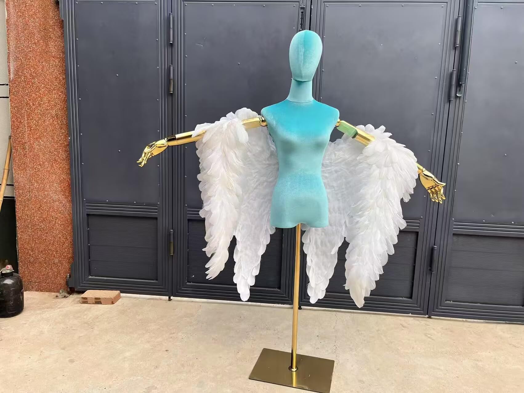 Earthradius Białe skrzydła anioła cosplay kostium impreza taniec siać rave hallowen kwiat wróżka pióro skrzydło