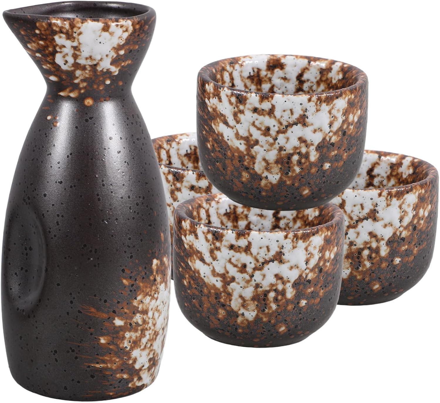 Cabilock Japanese Sake Pot Set Cups Traditional Sake Kettle Retro Kettle Cup Set