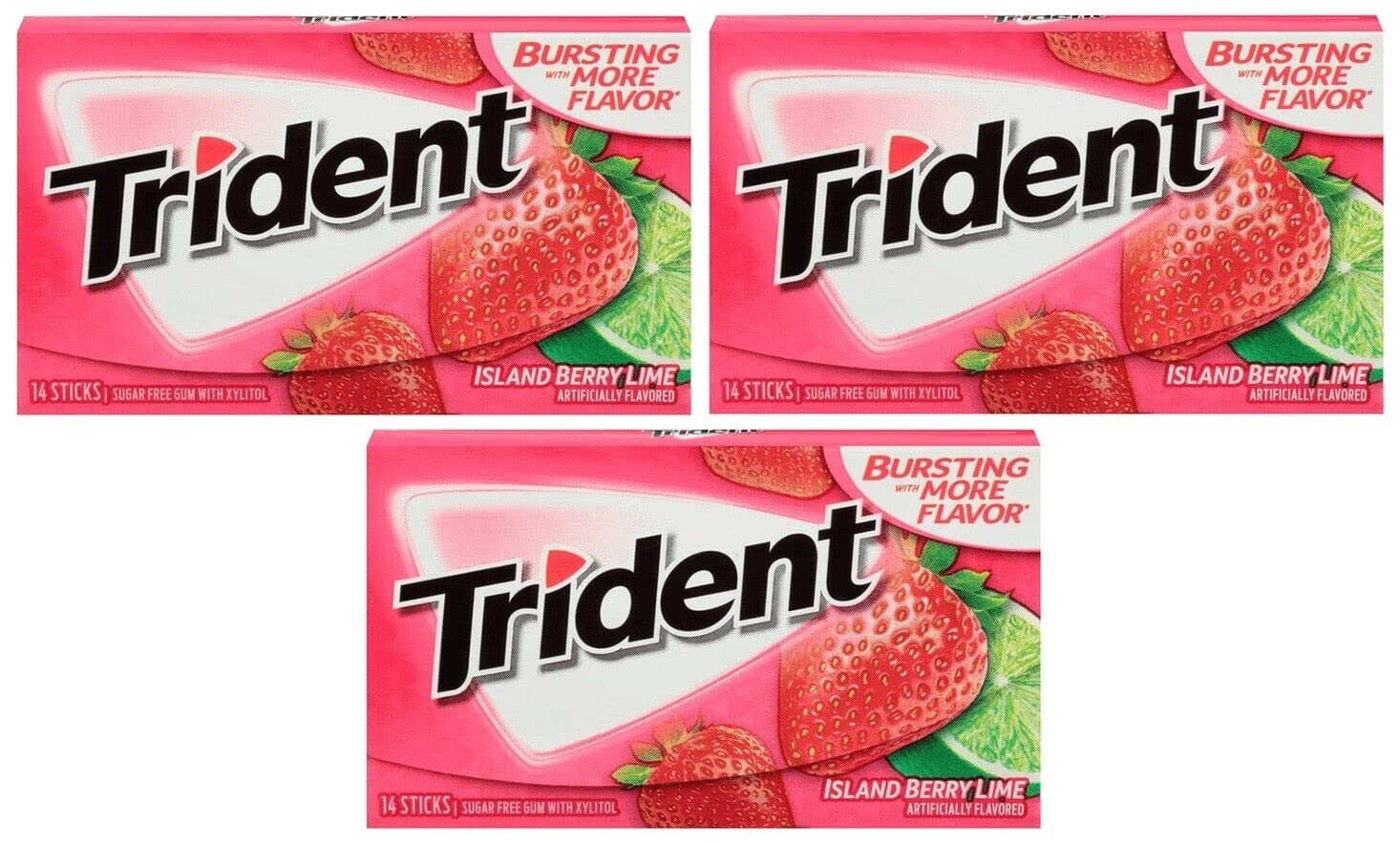 Trident Refreshingly Long Lasting Island Berry Lime Sugar Free Gum 14 Sticks Pack Of 3 (B0BSD96FNJ) Amazon Price History, Amazon Price Tracker