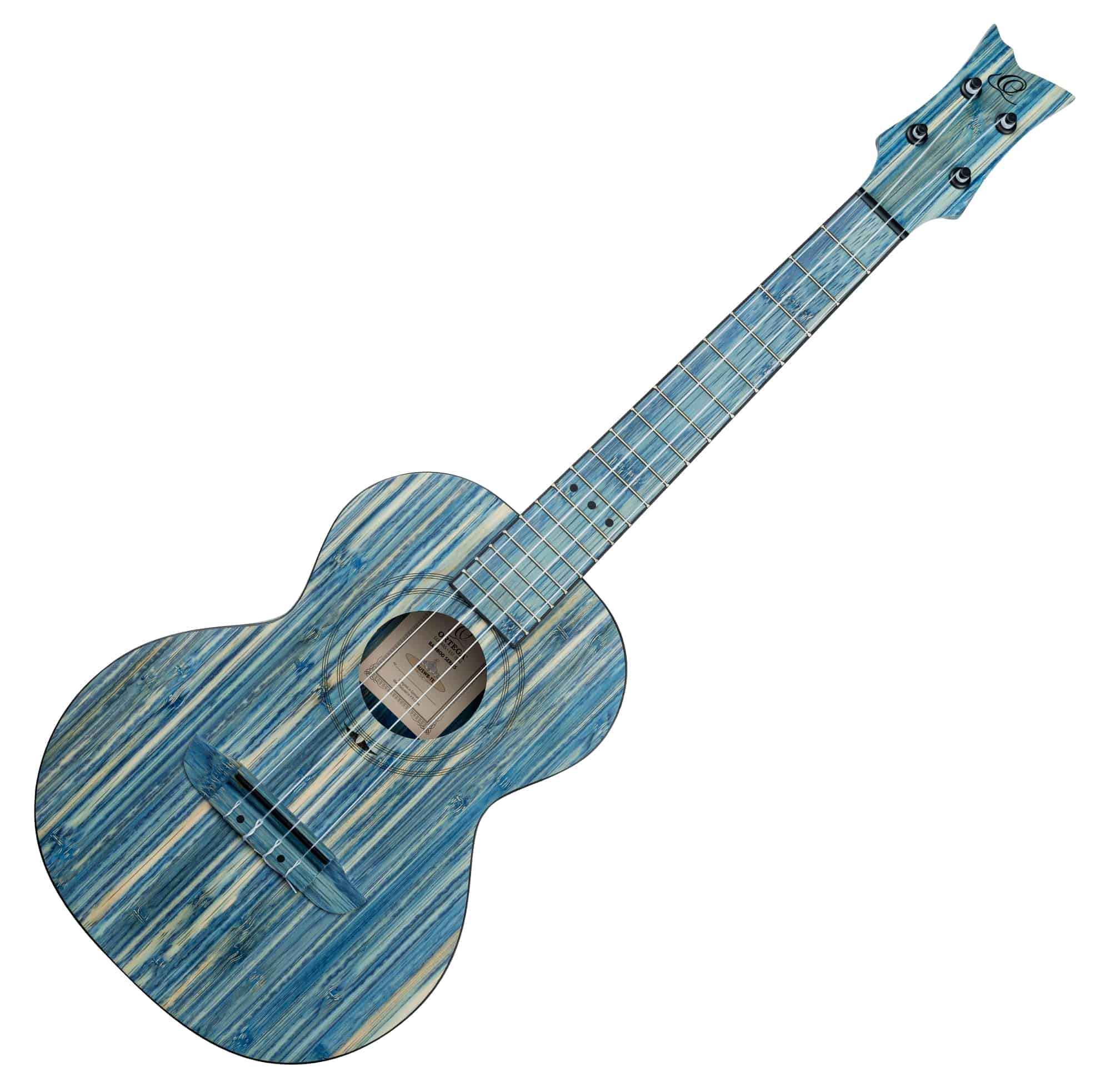 Ortega Guitars Ukulele Tenore Acustico – Bamboo Series – Gig Bag Inclusa – Bamboo, Blue (RUSWB-TE)