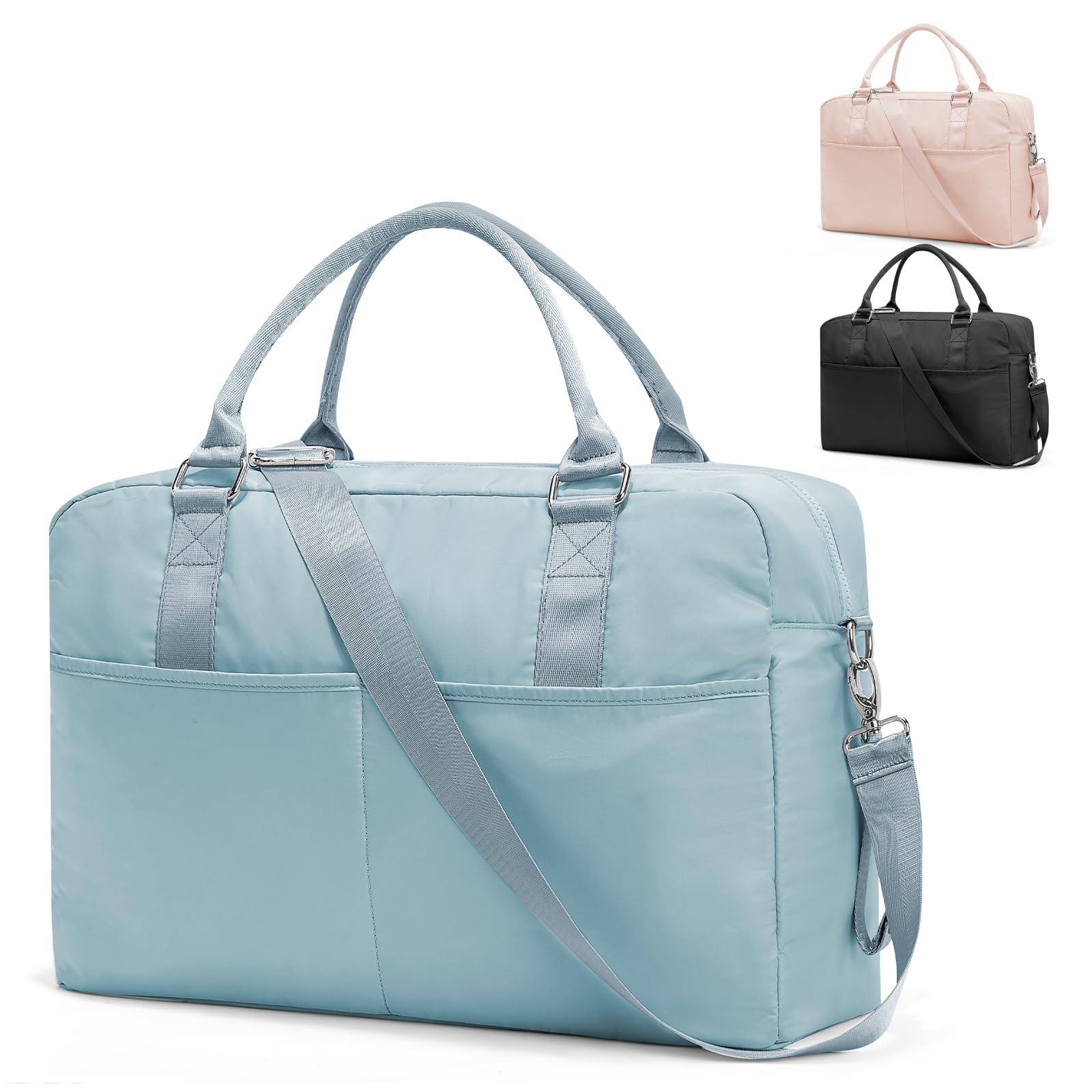 Gym Bag Womens,Travel Duffel Carry on Bag Sport Tote Bag Weekend Overnight Bag, M5-Blue, Gym Bag