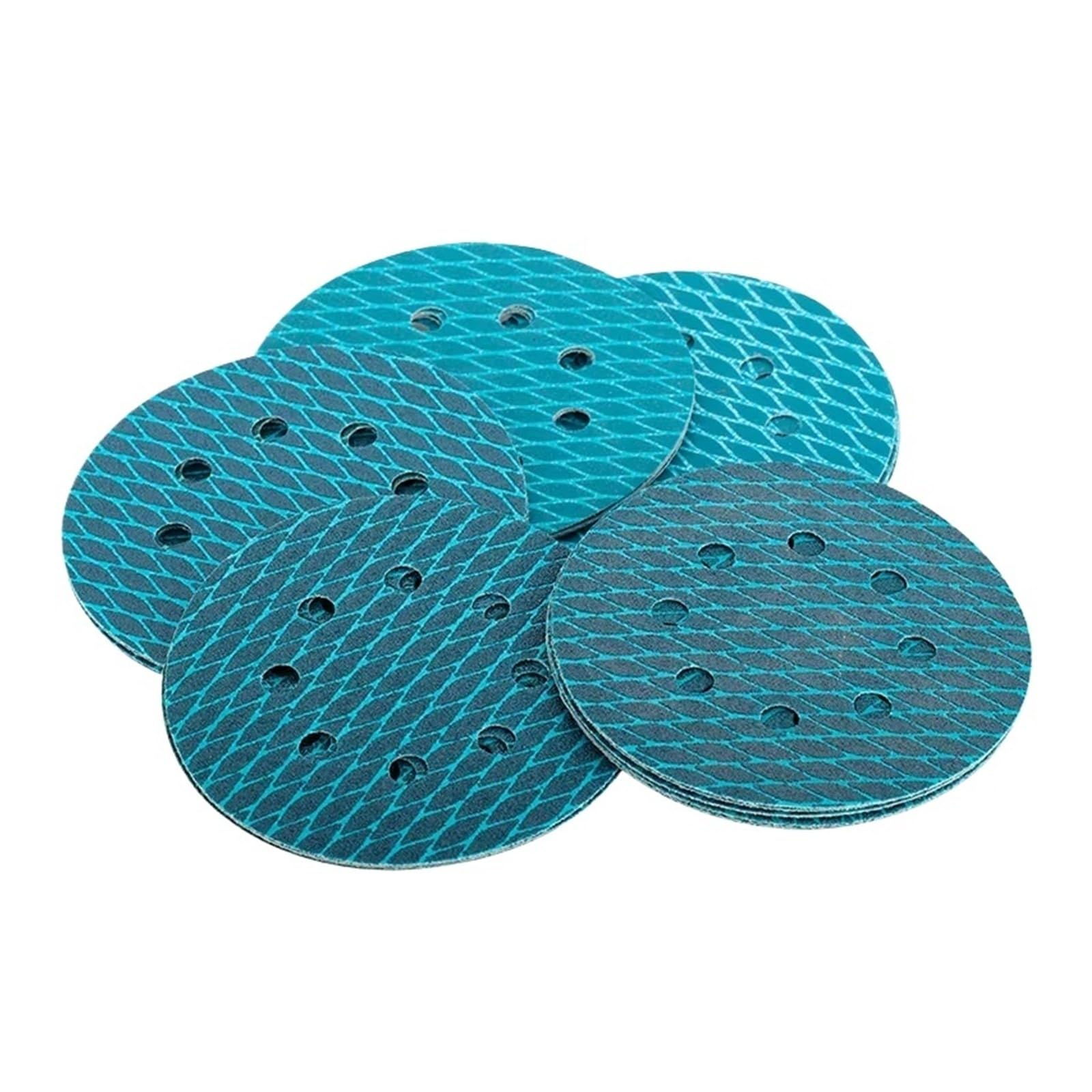 Discos de lijado, Discos de lijado con forma diamante, 10 unidades, for LIJADORA Orbital, almohadillas gancho y bucle 8 orificios(10pc 60 Grit)