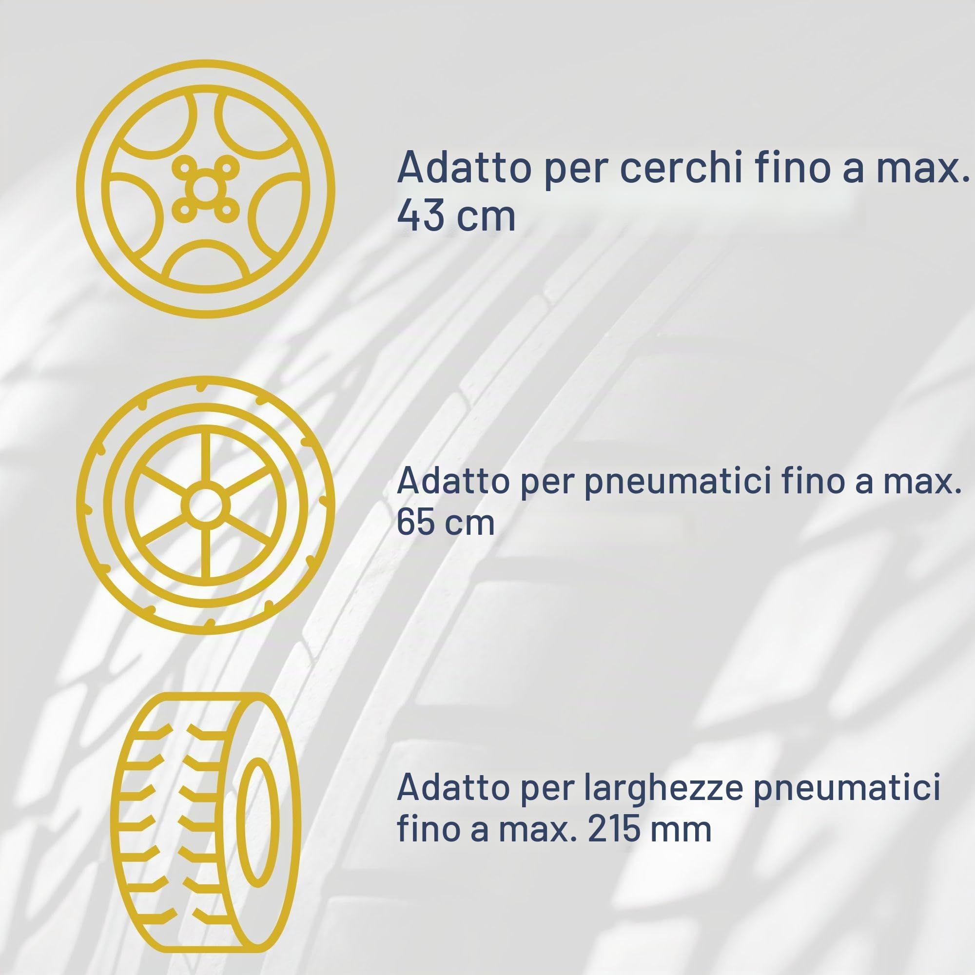 Unitec 75555 - Set borse porta gomme con tracolla, Per pneumatici auto da 33 cm (13") a 46 cm (17"), 4 pezzi