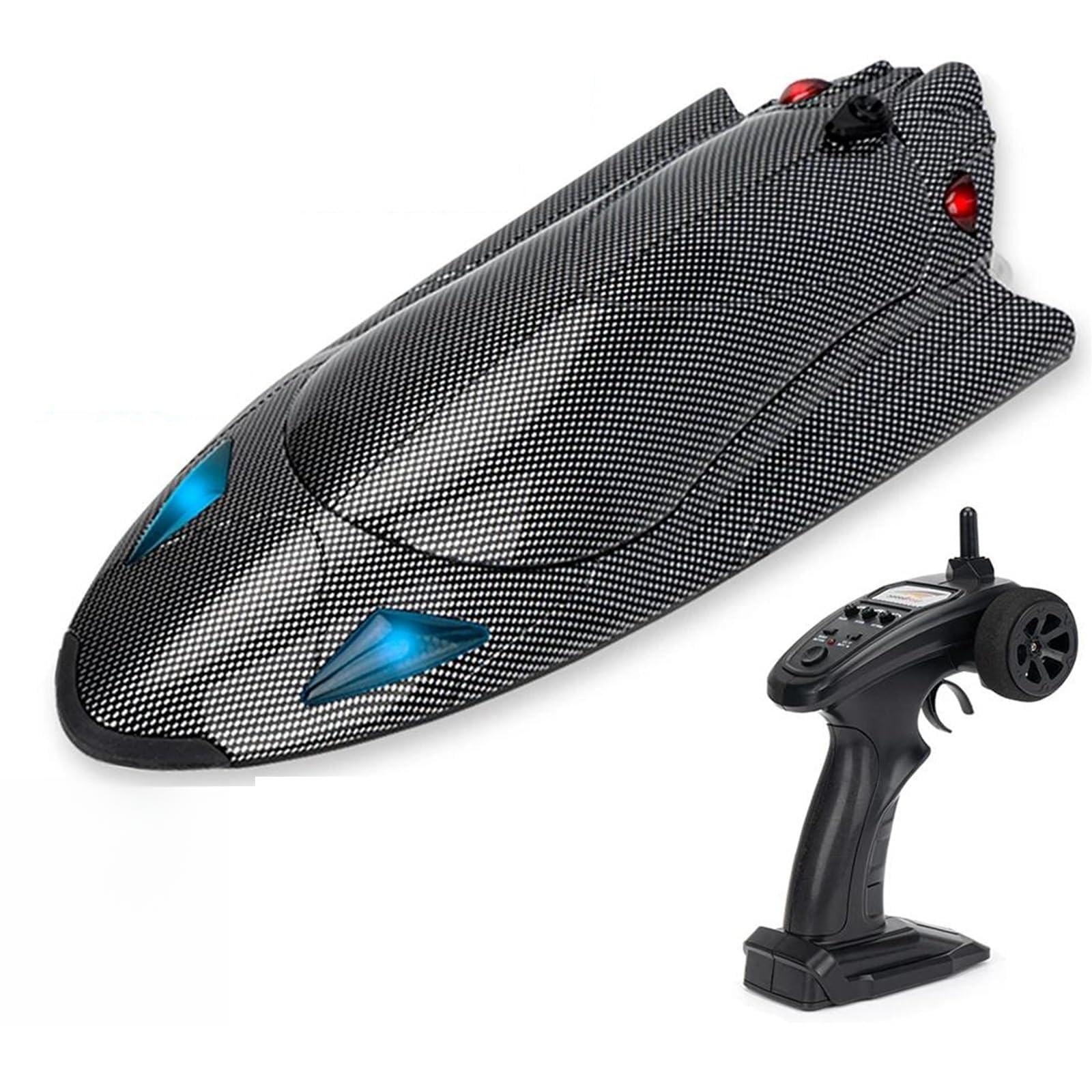 Barca RC ad Alta velocità 2.4G Turbo Jet 40KM/h 120-150M Distanza RC 7.4V 2000mAh 390 Brushed RC Boat per Bambini e Adulti Regalo,Triple Battery