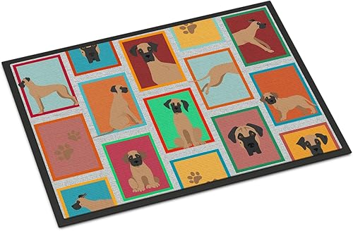 Vista 164 de Caroline's Treasures MLM1087MAT - Felpudo de perro de montaña bernés de 18 x 27 pulgadas, para interiores y exteriores, para entrada, Bernese