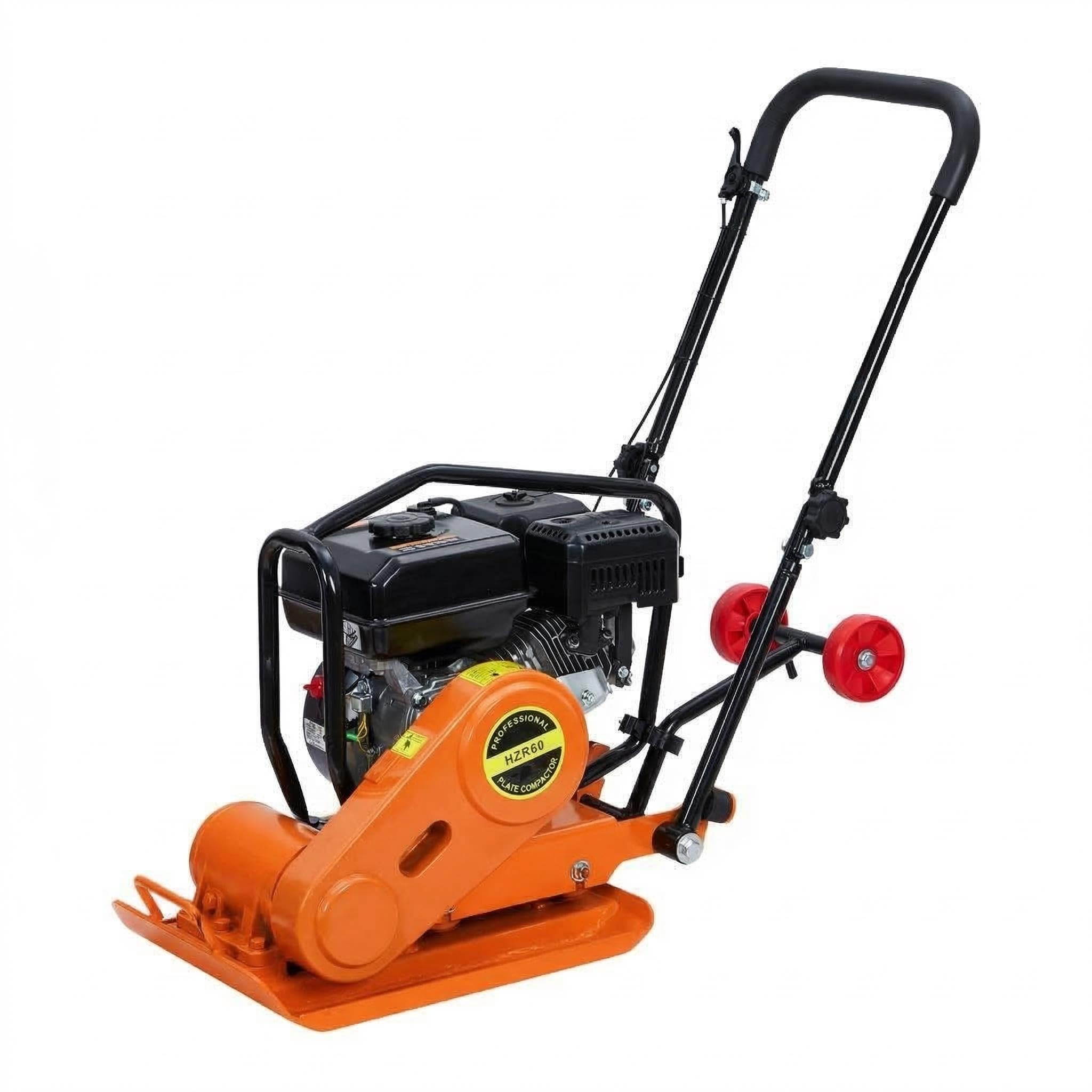 GarveeTech 7HP Plate Compactor, 212CC Gas Engine Jump Jack Compactor, 4200 Lb Compacting Force, 5600 VPM Pavement 22.1x15.9 Inch Plate Compactor for Sidewalks, Asphalt, Pavers, Landscaping (Orange)