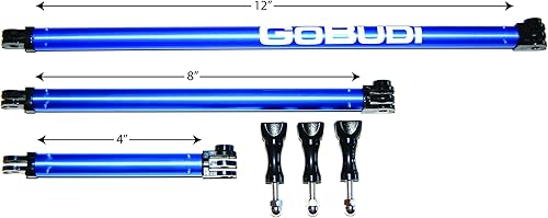 Miniatura 4 de Juego de postes de extensión compatible con todas las cámaras GoPro Hero, incluye pernos (juego fijo de 3)