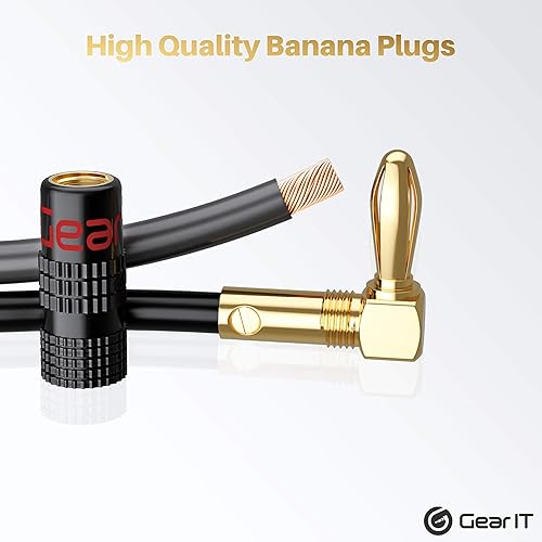 Miniatura 6 de GearIT Cable de altavoz blanco CL2 de 16 AWG de 500 pies y plátano de ángulo Rt de 12