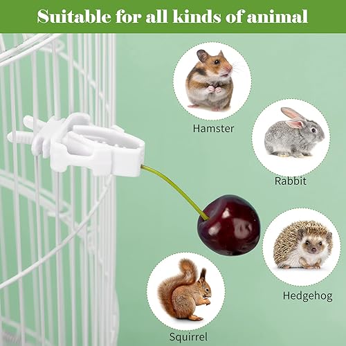 Miniatura 4 de Dandat 40 clips para jaula de pájaros, jaula de pájaros, clips de jaula de pájaros para golosinas, loros, frutas, verduras, alimentador de mascotas,