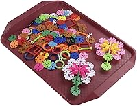 Vista 4 de Bandejas de plástico de comida rápida para comer, 17 x 11.8 pulgadas, juego de 4