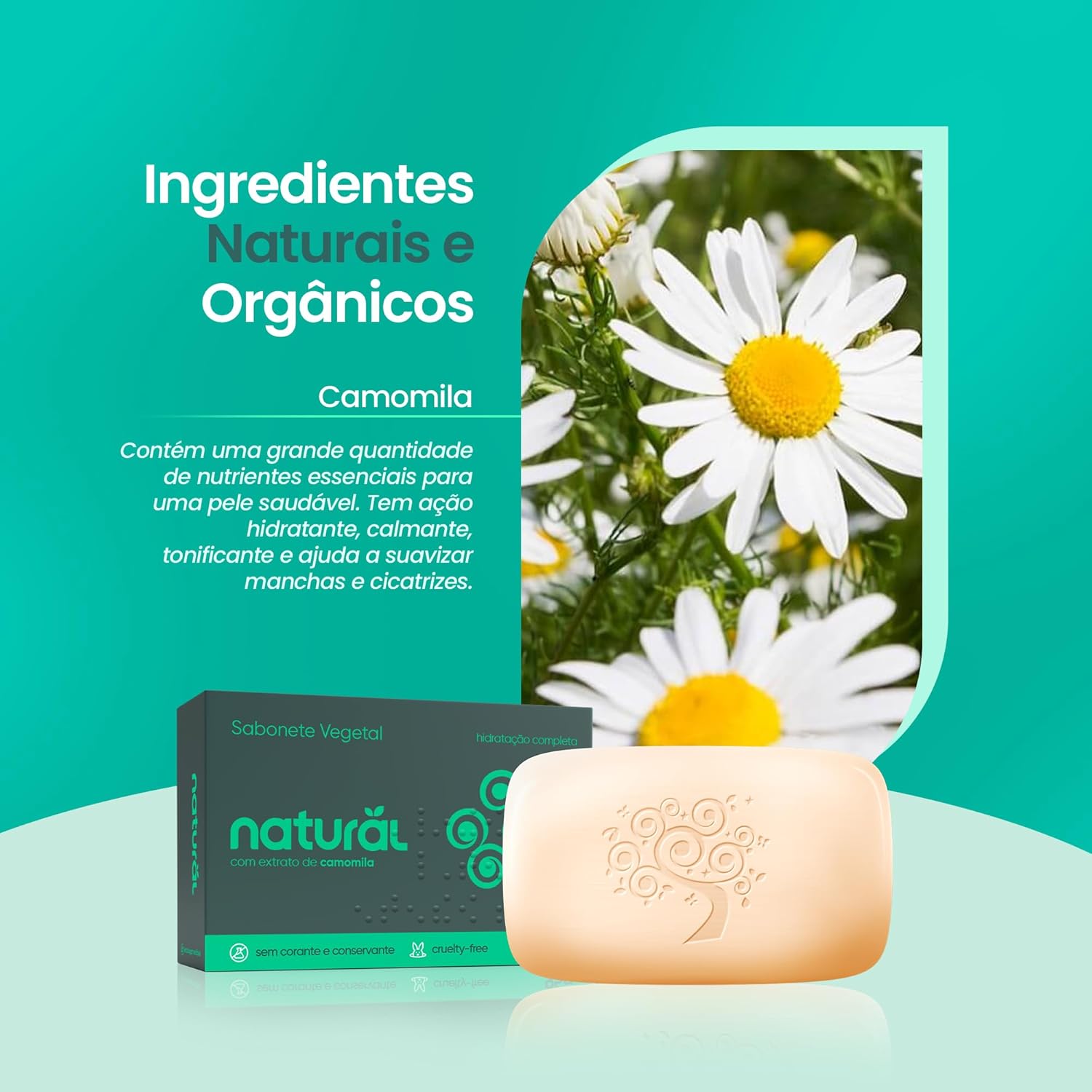 Sabonetes com Extrato de Camomila – Limpeza Suave – Ação Calmante e Tonificante – Todos os Tipos de Pele – Vegano – 80g em promoção! Veja a oferta e mais achadinhos de Natural, Vegano & Clean Beauty 3 Hoje é o melhor dia para comprar Sabonetes com Extrato de Camomila – Limpeza Suave – Ação Calmante e Tonificante – Todos os Tipos de Pele – Vegano – 80g com aquele preço maroto! Promoção! Aproveite a oferta! 3