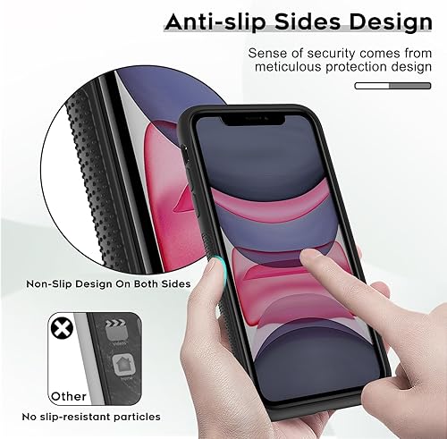 Miniatura 5 de LeYi Funda para iPhone 11 con 2 protectores de pantalla de vidrio para mujeres y niñas, funda de silicona líquida a prueba de golpes con soporte