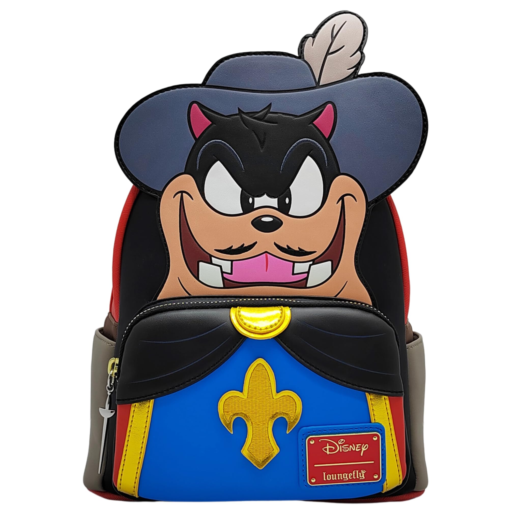 Loungefly Disney The Three Musketeers Pete Villain Cosplay Faux Leather Double Strap Shoulder Bag