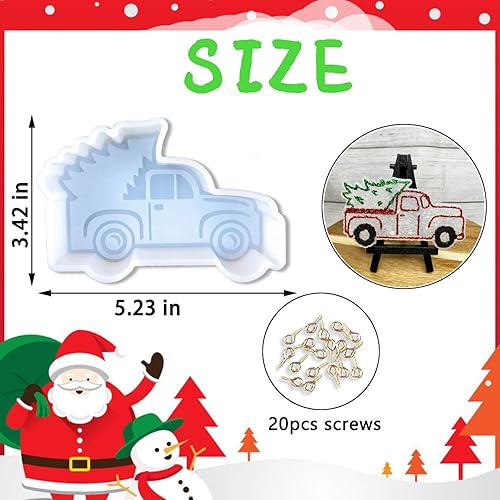 Miniatura 2 de Moldes de frescor de coche para árbol de Navidad molde de silicona de frescor de coche Rifanda para cuentas de aroma frescuras de automóvil vela de