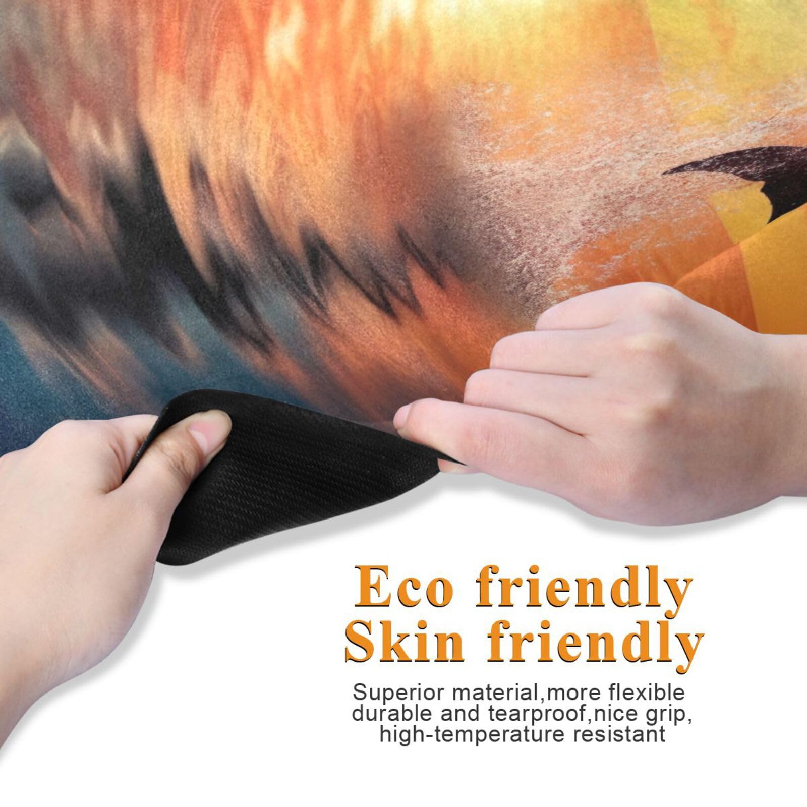 FLildon Sunset Sea Dolphin Yoga Mat Thick Non Slip Yoga Mat Workout Mat for Men Women, Exercise & Exercise Mat for Home Gym, Yoga, Pilates, Stretching, and Floor