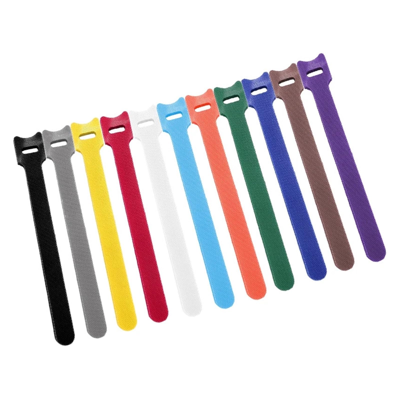 Cable Ties Releasable Cable Ties Plastics Nylon Hook Loop Wrap Zip Bundle Fastener Straps Detachable T-Type Wire Organizer(Random 5colors,30pcs - 180mm)