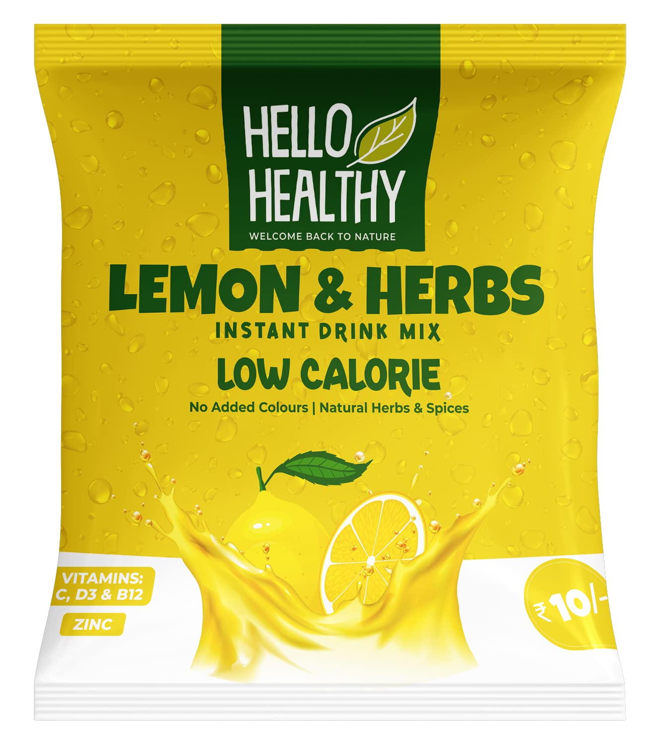 Hello Healthy Lemon & Herbs Mix Instant Drink Pack Of 20 Sachets | Enrich with Vitamin C | Summer Drink | Ready to Drink | No Artificial Flavors | Refreshing Drink (B0B3N5QSXP) Amazon Price History, Amazon Price Tracker
