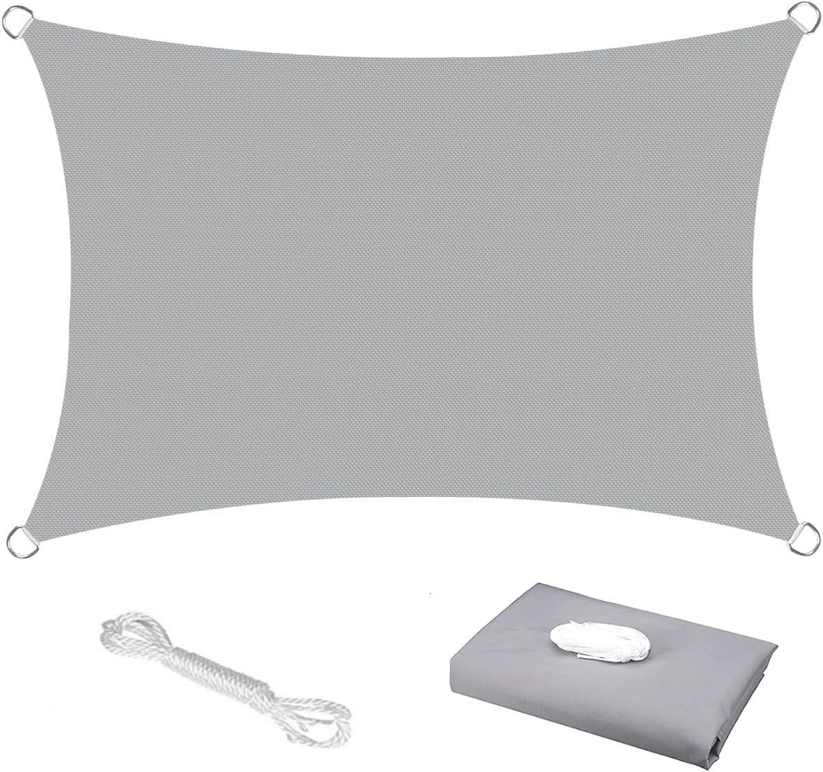 Tela de sombra beige impermeable contra calor y rayos UV de patios