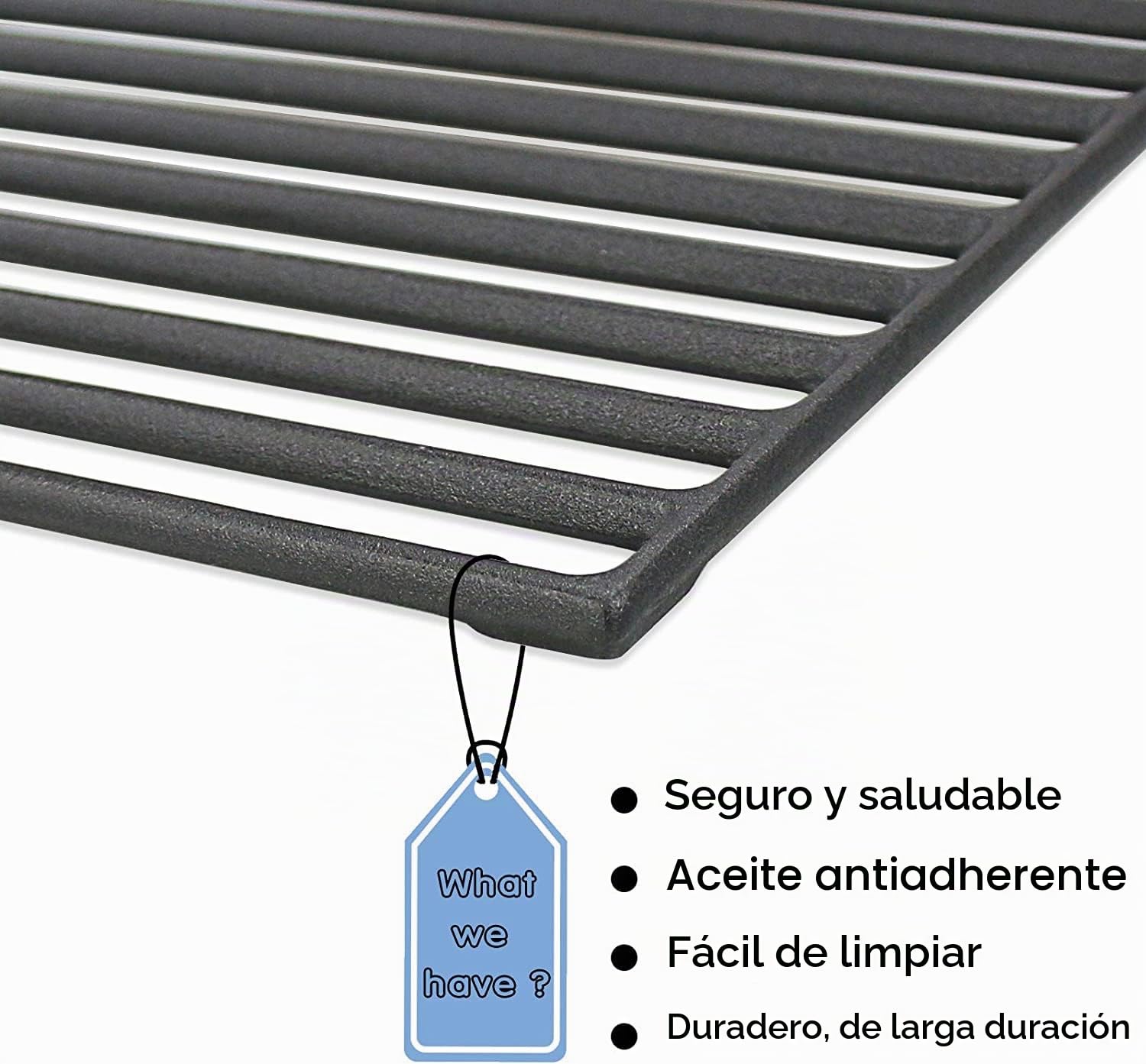 GFTIME Parrillas de cocción de hierro fundido de 43 x 21 cm para CharBroil Gas2Coal 330, Barbecook Siesta 310, Landmann Triton 3&4, Profi Cook PC-GG 1058/1059, piezas de repuesto, 2 piezas