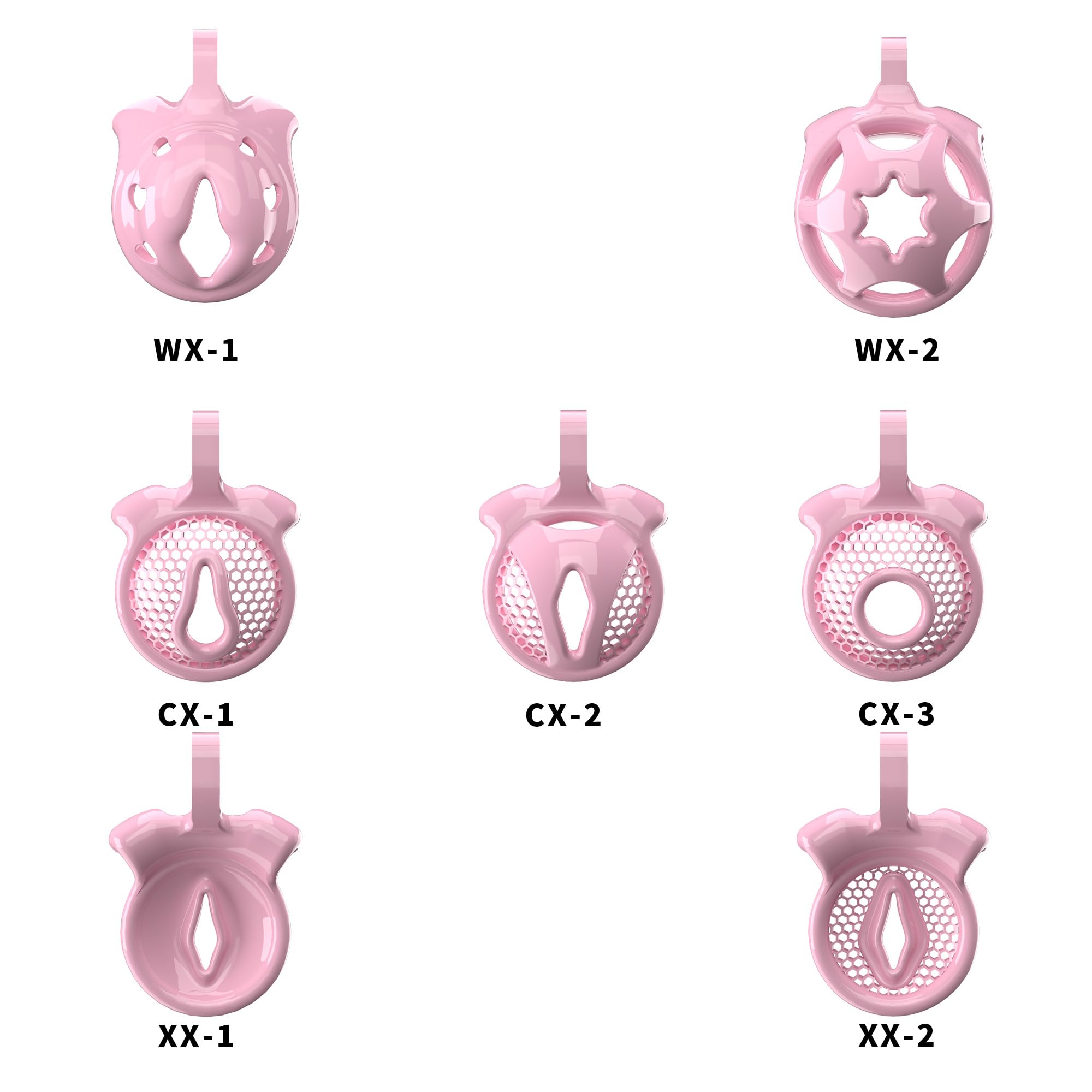 Chastity Cage Uomo Gabbia Pene Sissy Cintura Di Castità Maschile Cock Cage Erotitici Sexy Per Coppie (Flat-1,Pink)