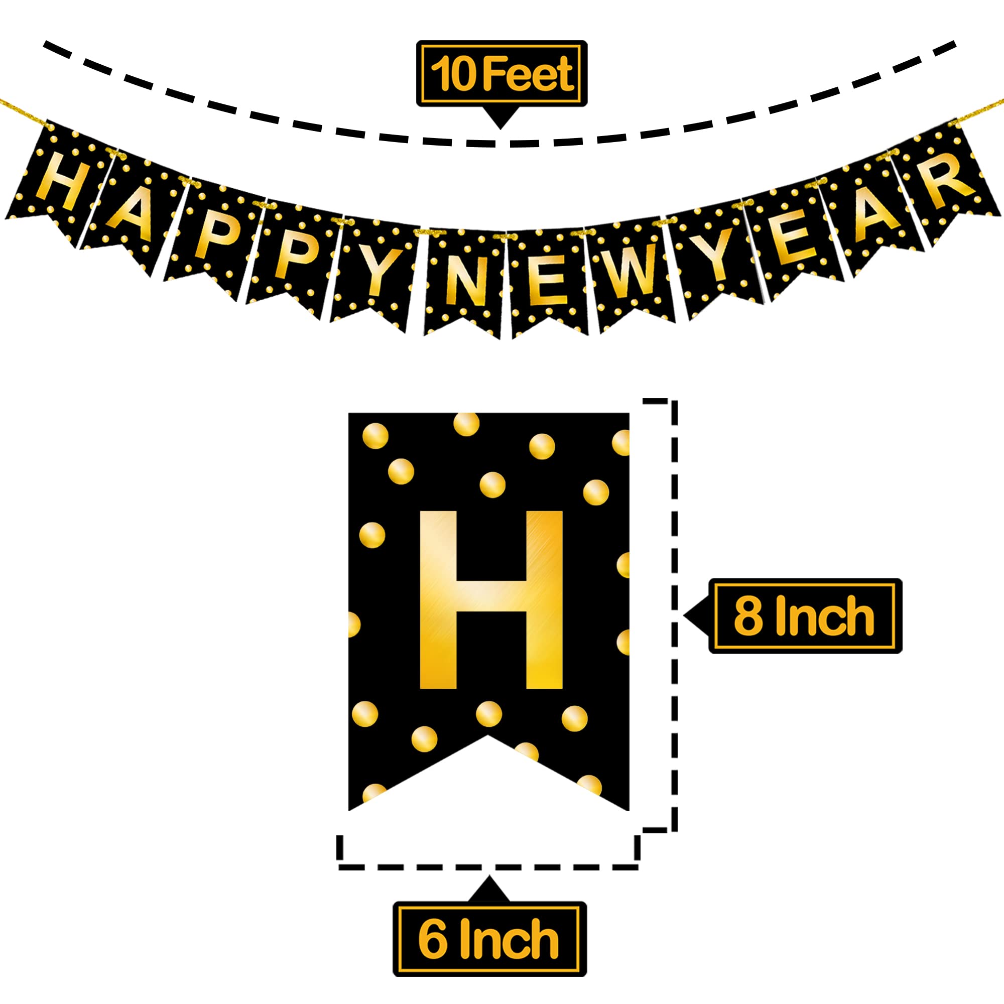 Snapklik.com : Happy New Year Banner 2024 - Large 10 Feet, No DIY Happy ...