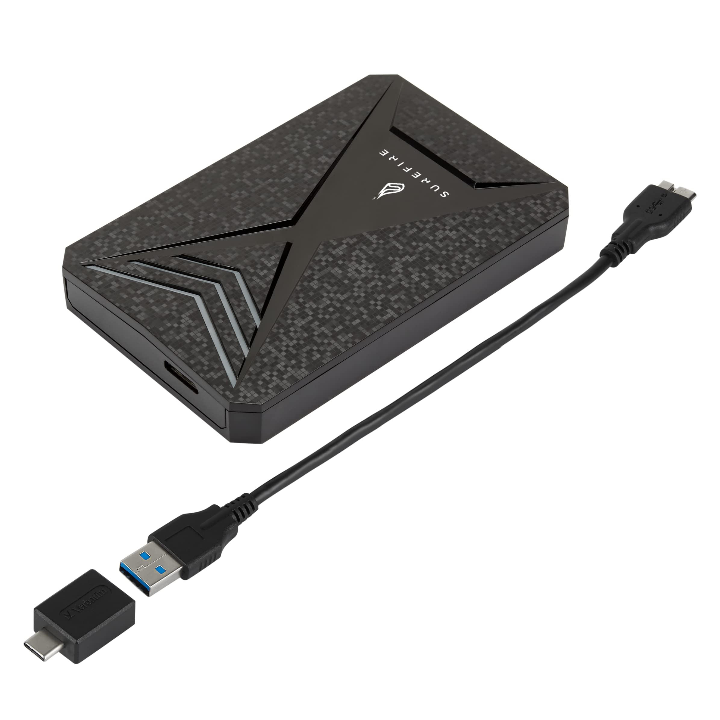 Disco rigido esterno HDD 2,5" 1TB USB-C RGB LED Gaming per PC Playstation Xbox