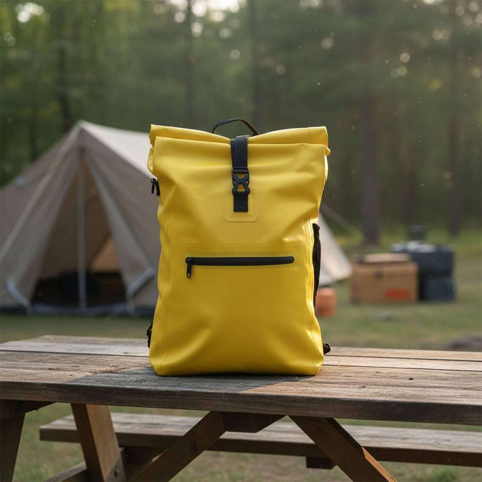 Borsa Bicicletta Impermeabile Borsa Posteriore Pannier Zaino Impermeabile con Ampio Scomparto 30L E Protezione dagli Agenti Atmosferici in PVC Adatta per Spesa attività all’ Aperta, Nero
