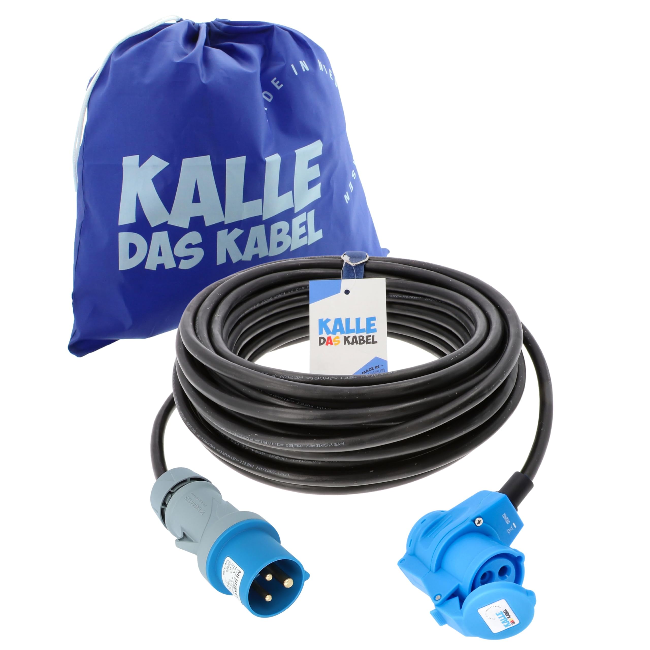 KALLE CEE Verlängerung 230V Campingkabel H07RN-F 3G 2,5mm² 25m