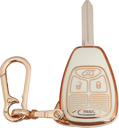 WKEDQAF Funda de TPU para llavero Jeep compatible con Chrysler 300C Avenger Sebring Chrysler 200 Aspen Dodge Charger Jeep Commander Grand Cherokee