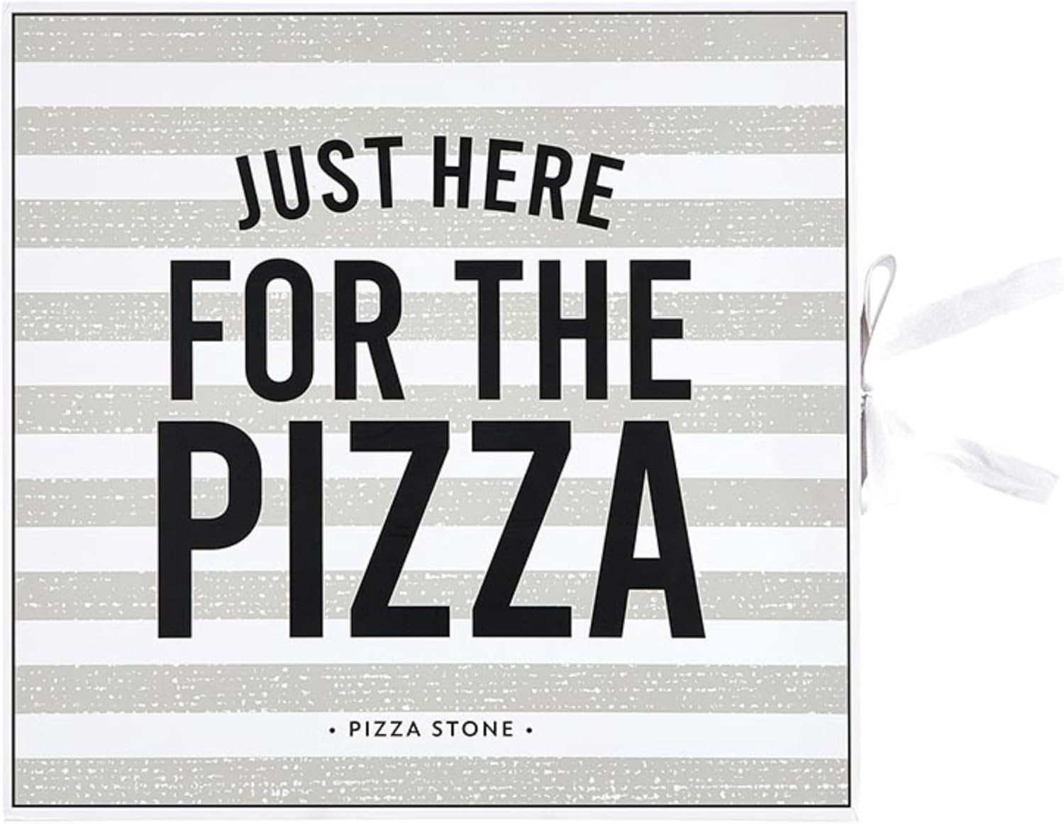 Santa Barbara Design Studio Pizza Stone Set Gift Book Box, 13″ Diameter, Here for the Pizza
