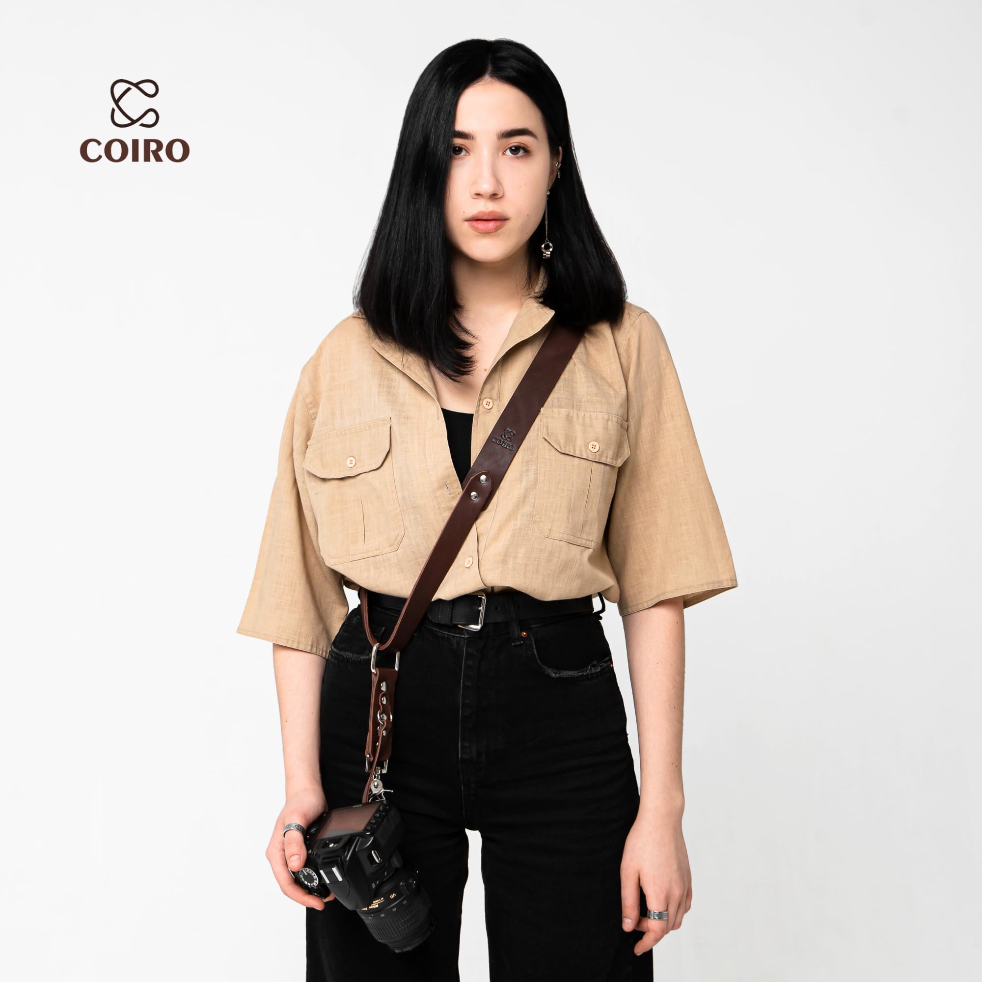 Camera Strap Accessories for One Camera Professional Single Leather Harness Shoulder Strap Quick Release Gear DSLR/SLR Strap