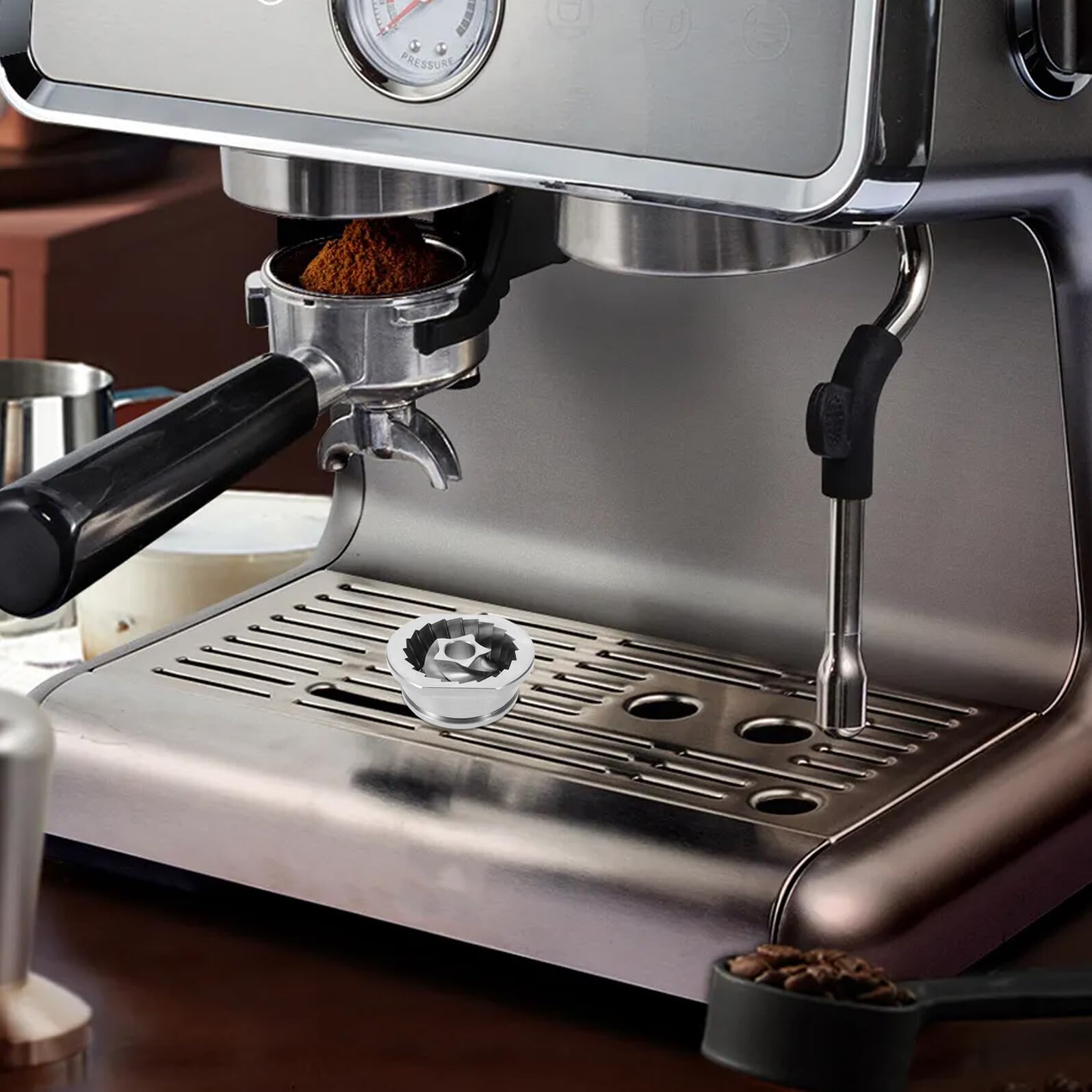 Set di Macine Coniche in Acciaio Inox 48 MM per Sostituzione Macina Macchina da Caffè Espresso Automatica Ricambio Macinacaffè per Uso Domestico e Ufficio