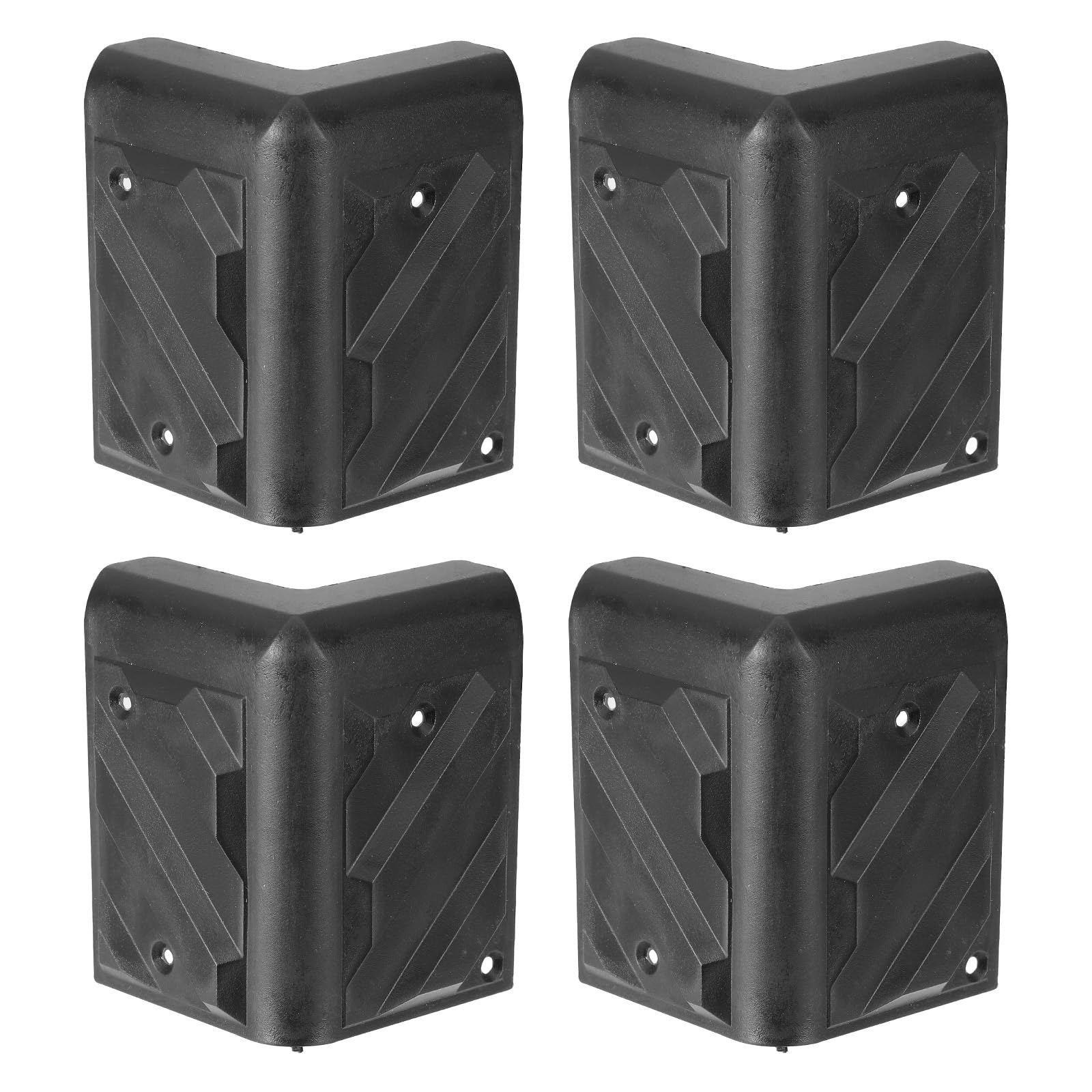 Muiltvoe 8 Pcs 1.69" x 1.69" Speaker Corner Protectors, Plastic Right Angle Protector Thickening Speaker for Cabinet Guitar Amplifier Stage Speakers, Black