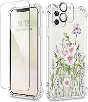 Vista 119 de GVIEWIN - Funda para iPhone 11 con protector de pantalla + protector de lente de cámara, cubierta protectora transparente suave de poliuretano