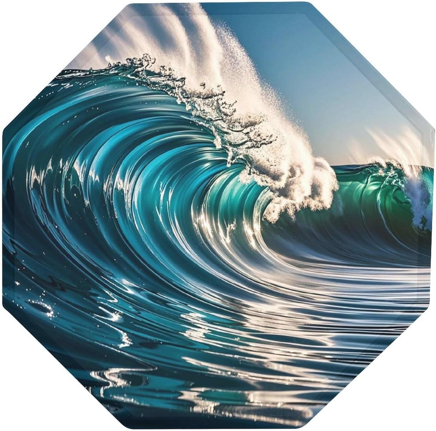 Ctagon Metal Sign for Home, Modern Display Plate for Kitchen, Ocean Waves Plates Accent Hanging Wall Decorations 3PCS for Living Room, Bedroom, Hallway, Hotel