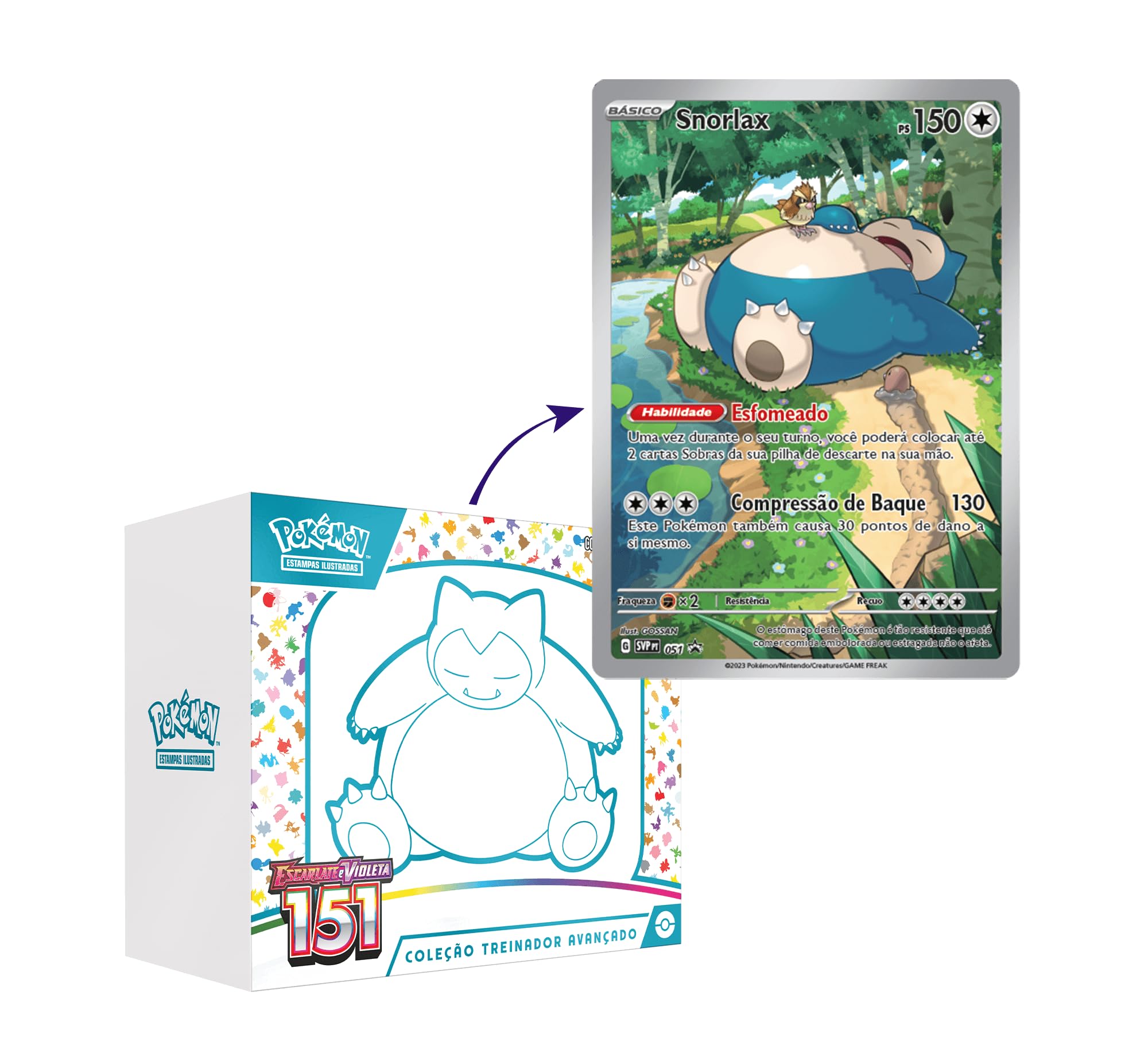 snorlax 151 booster box Copag Box Elite Pokemon Scarlet & Violet 151 Snorlax Advanced Trainer  Collection Cards Official English Original Booster Cards : Amazon.com.mx:  Juguetes y Juegos