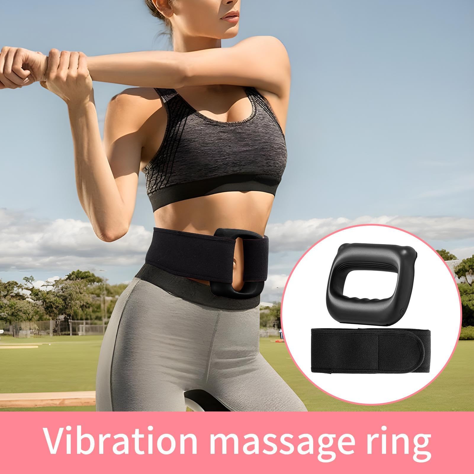 Vibrationsmassagegerät, elektrisches Sportmassagegerät, tragbarer elektrischer Massagering und Gürtel, Tiefengewebe-Muskelentspannungsgerät, ideal für die Erholung im Fitnessstudio, und