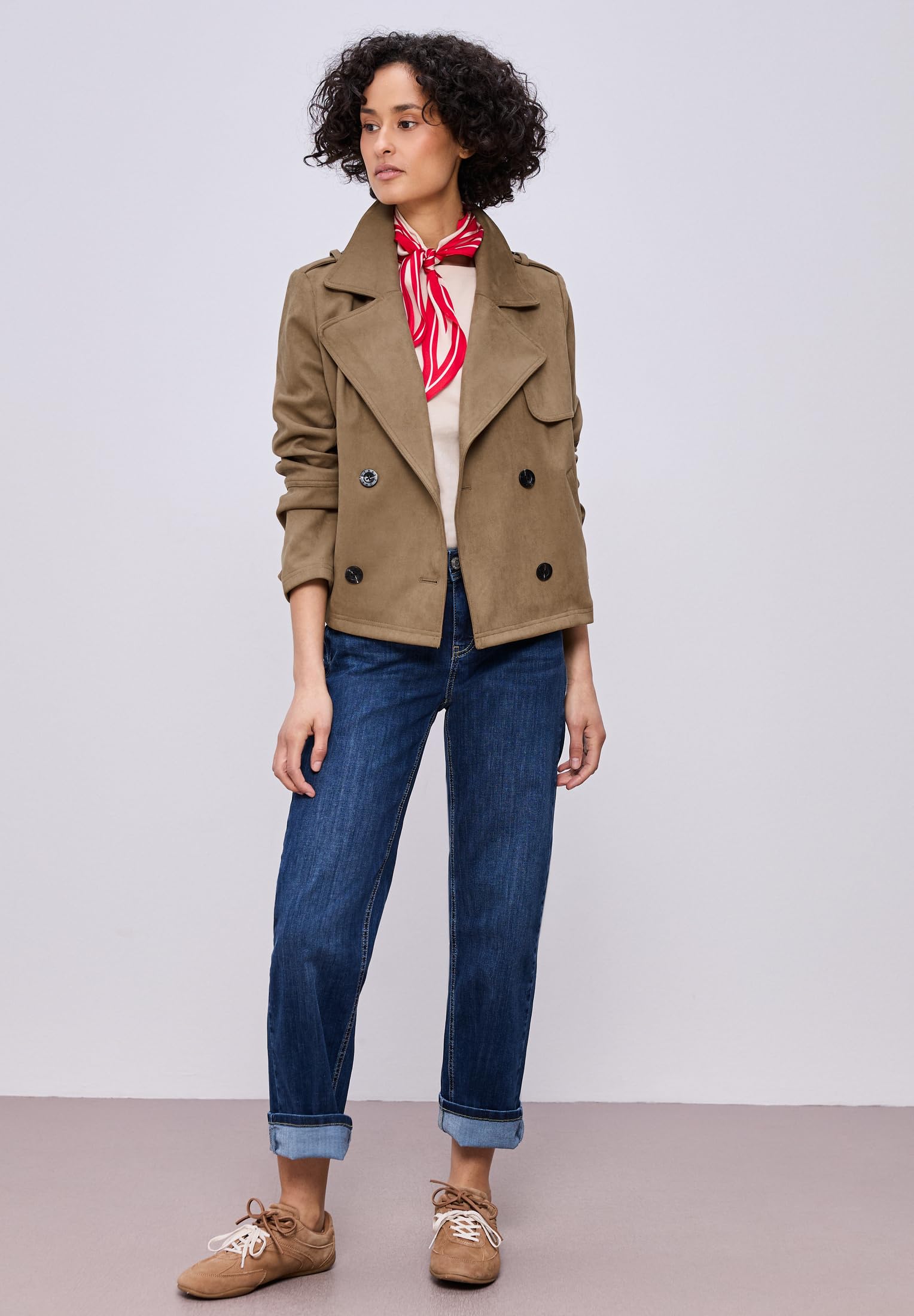 Street One Damen 2005511 Trenchcoat aus Velours (1er Pack)
