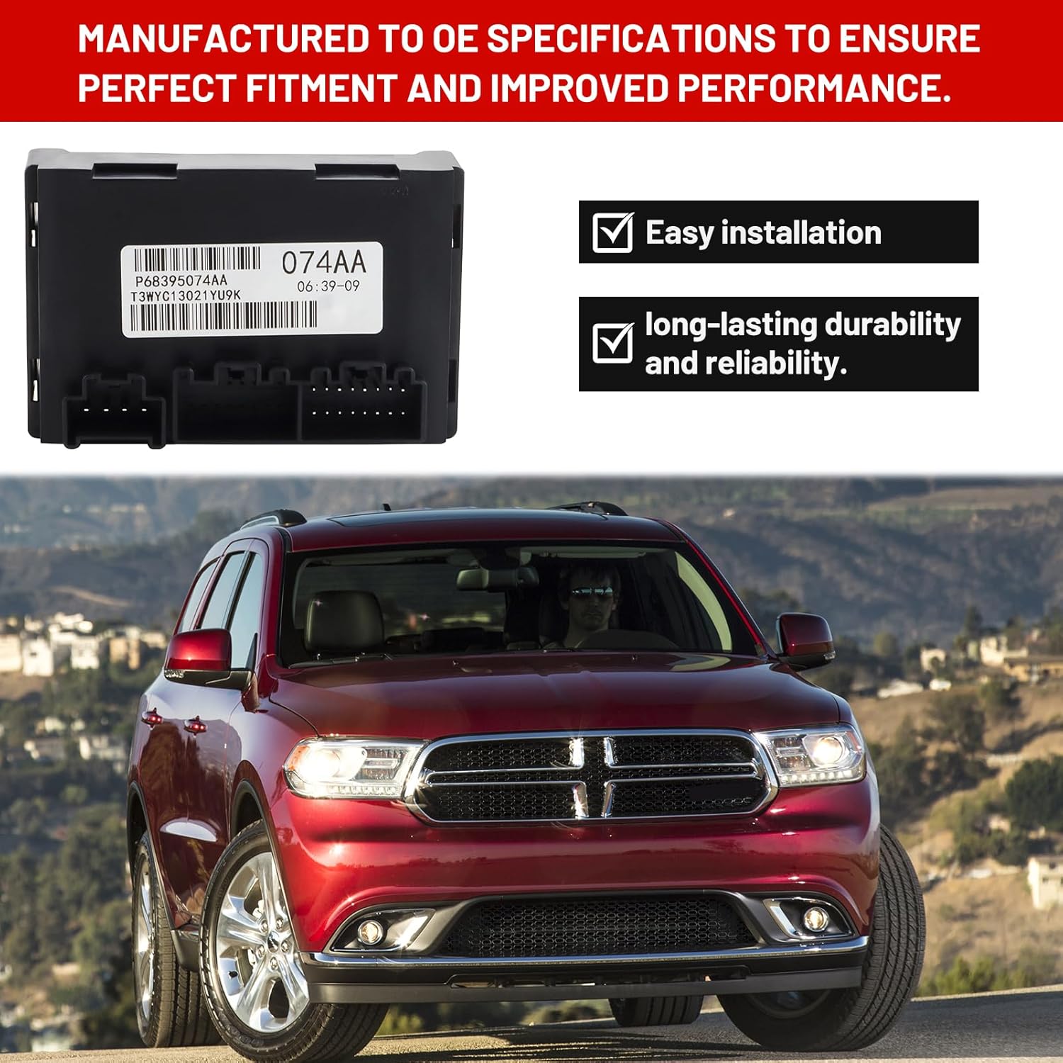 Transfer Case Control Module Compatible with 2014-2015 Dodge Durango/Grand Cherokee with 2-Speed Transfer Case, Replaces 68395074AA 05150732AE