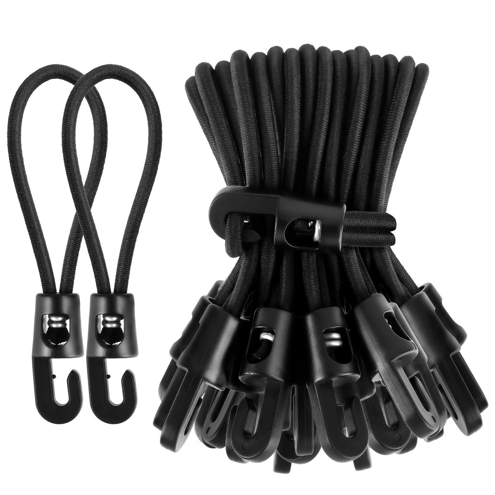 30 Pièces Tendeurs Elastique Avec Crochets, 25cm Tendeur Elastique Tendeur De Bache Multifonctionnel Corde Elastique Noir Sangle Elastique 97426734