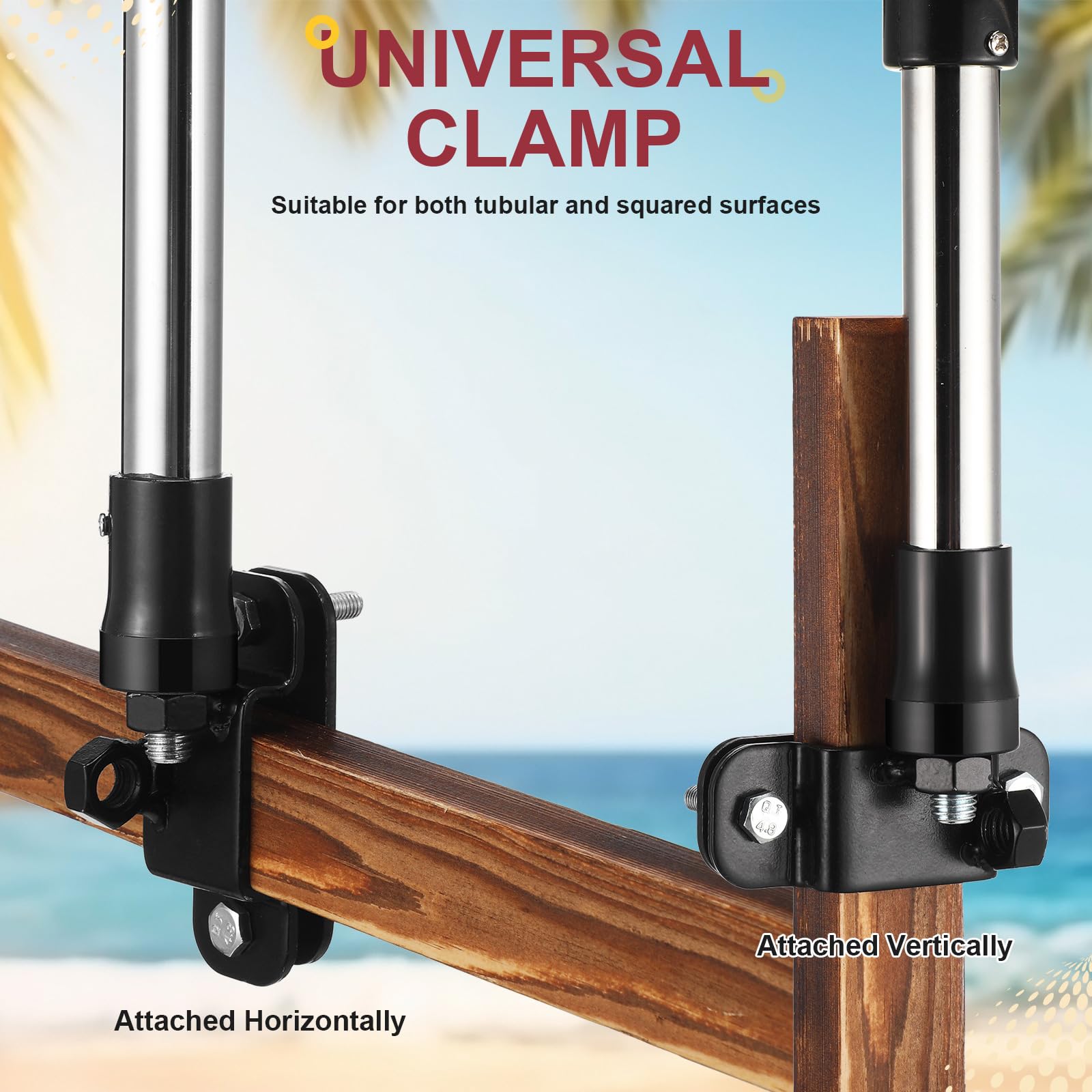 Paquete de 2 paraguas grande para silla de doble dosel con abrazadera ajustable, sombrilla para silla de playa, paraguas plegable portátil para deportes al aire libre, carrito de golf, patio