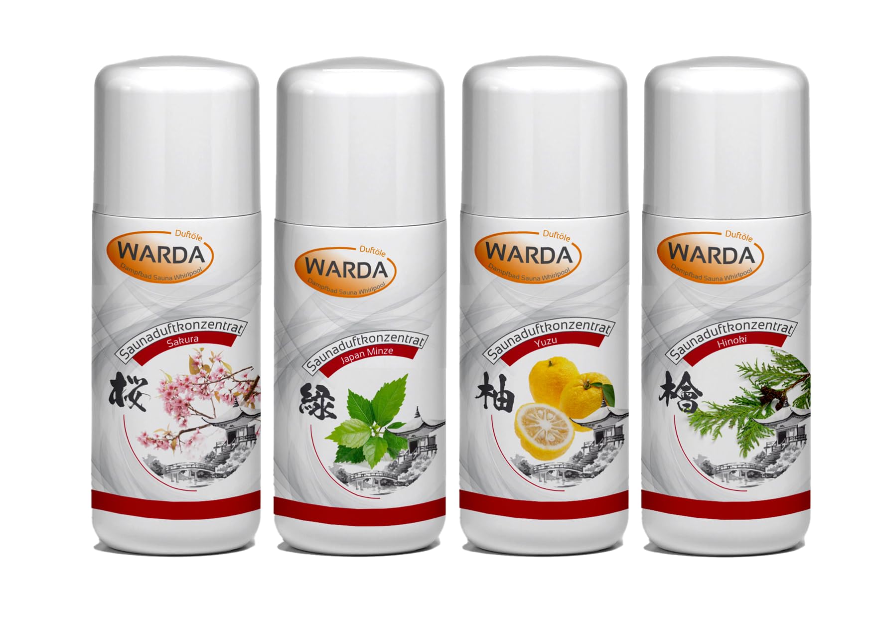 Warda Sauna Set Duftwelten Kaori 4 X 100 ml Asien