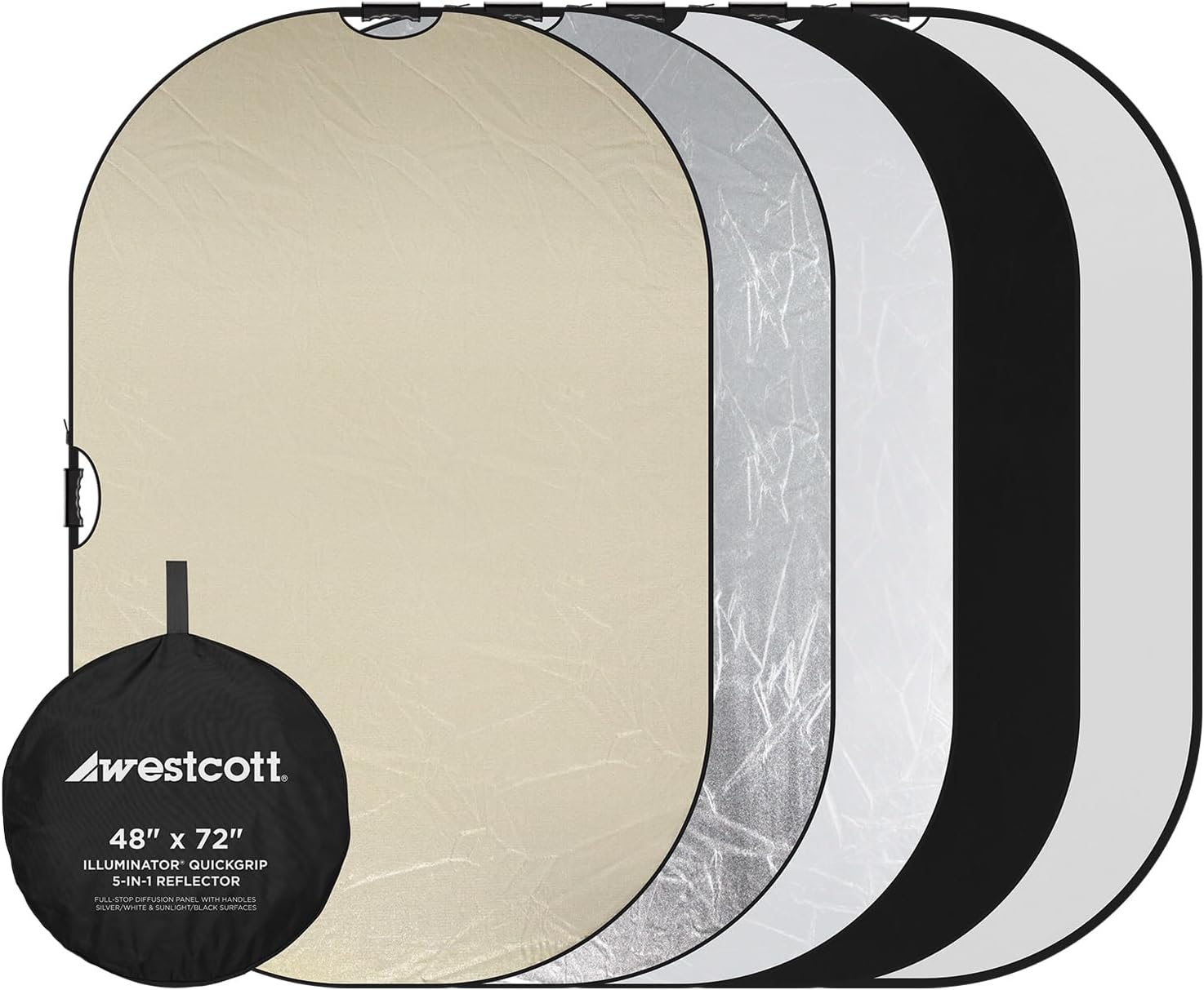 Westcott Illumintor QuickGrip 5-in-1 Reflectors (48" x 72" (121.9 x 182.9 cm))