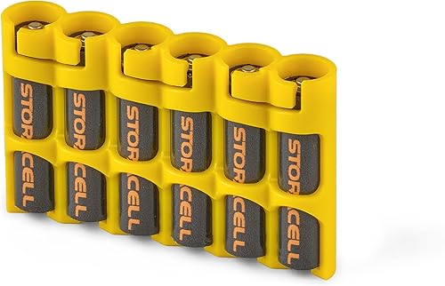 Soporte de baterías AAA Storacell de Powerpax SlimLine, capacidad para 6 unidades, color naranja