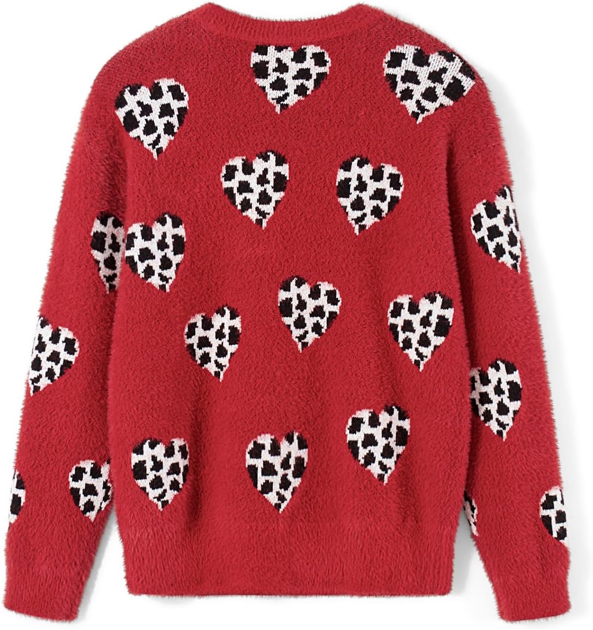 Mommy and Me Sweater Heart Crewneck Knit Sweatshirt Pullover Tops Mother Daughter Matching Outfits - Image 5