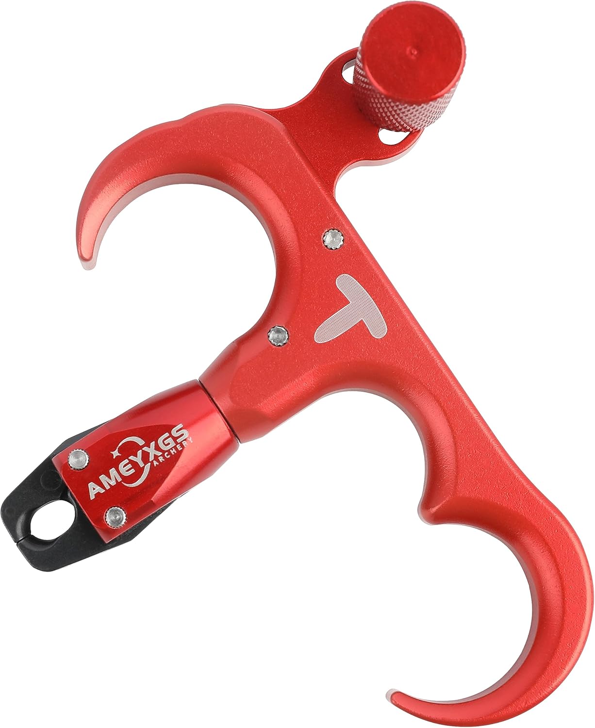 AMEYXGS Archery Bow Release for Compound Bows,Durable Aluminum 360° Rotate Caliper Thumb Release 3 Finger Release