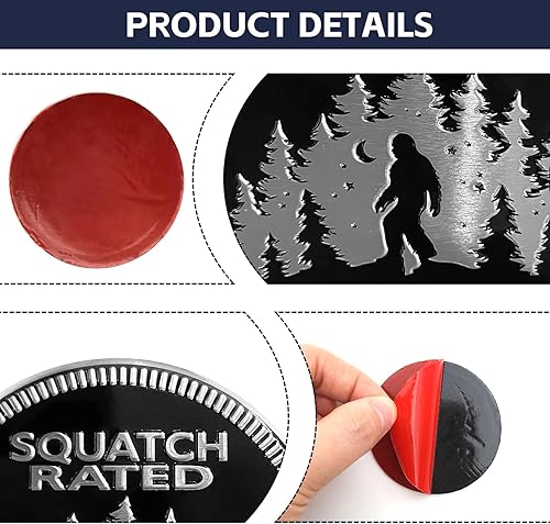 Miniatura 3 de Emblema de automóvil con patrón de Wild Man, 4 x 4, calcomanías de insignia de automóvil automotriz, insignias de metal 3D, calcomanías redondas de