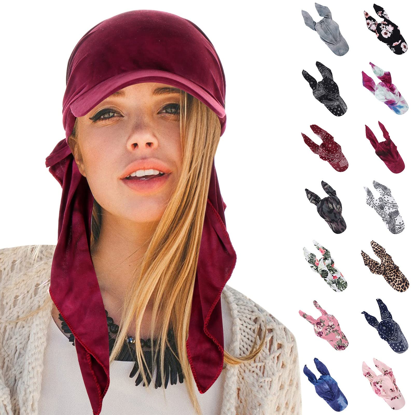 Durags Doo Rag Dew Rags for Men Durags Headwear Hat Headwraps for Men Women Headwear Head Scarf White