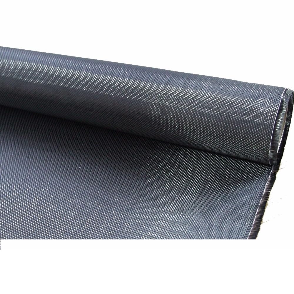 Tessuto in Fibra di Carbonio, Tessuto in Fibra di Carbonio 3K 200 g/m2 Trama Semplice Larghezza 1 m for ciminiere, Magazzini e fabbriche di strutture portuali 1 pz.(25cm)